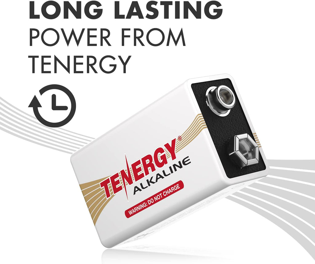 6LR61 9V Alkaline Battery, Non-Rechargeable Battery for Smoke Alarms, Guitar Pickups, Microphones and More, 12 Pack