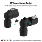 CNLINKO LP-20 5 Pin 90° Angle Waterproof Connector Electrical Power Plug Threaded Panel Mount Socket for Industrial Use