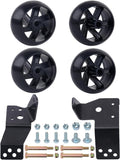 CheeMuii 4 Pcs 532174873 Mower Deck Wheels with 525509501 Deck Brackets Kit