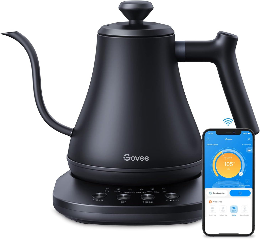 Smart Electric Kettle, WiFi Variable Temperature Gooseneck Tea Kettle | Pour Over Kettle and Electric Tea Kettle