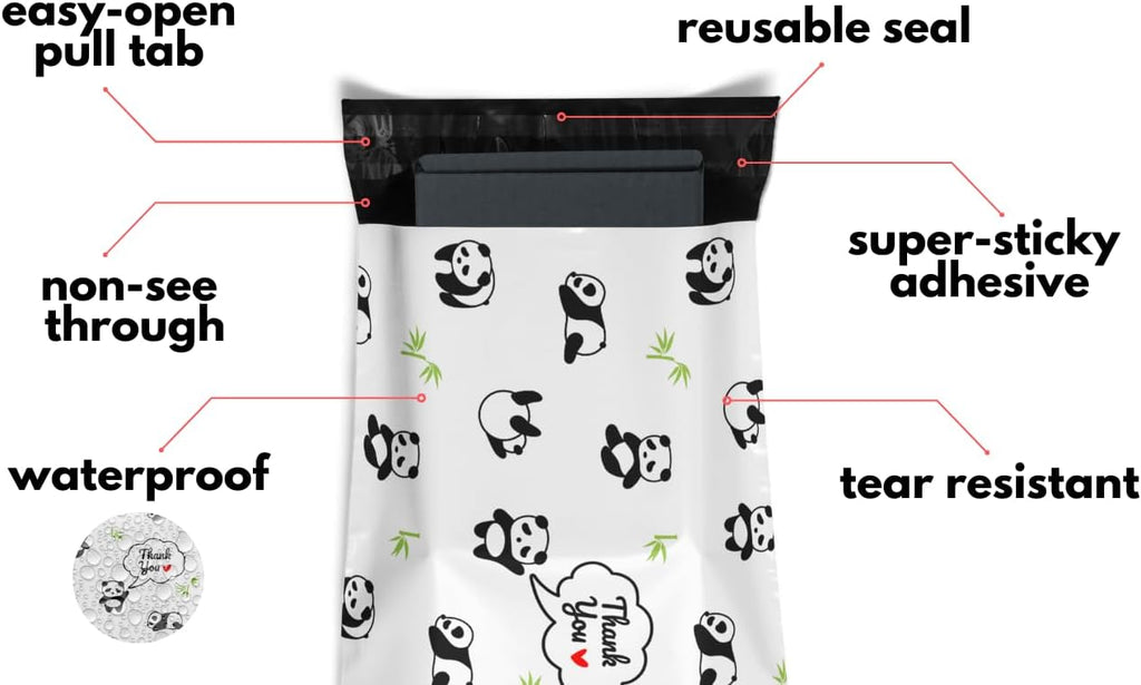 Poly Mailers 10x13 100 Pack | Self-Sealing Shipping Bags Envelopes for Small Business | Waterproof Durable Packaging
