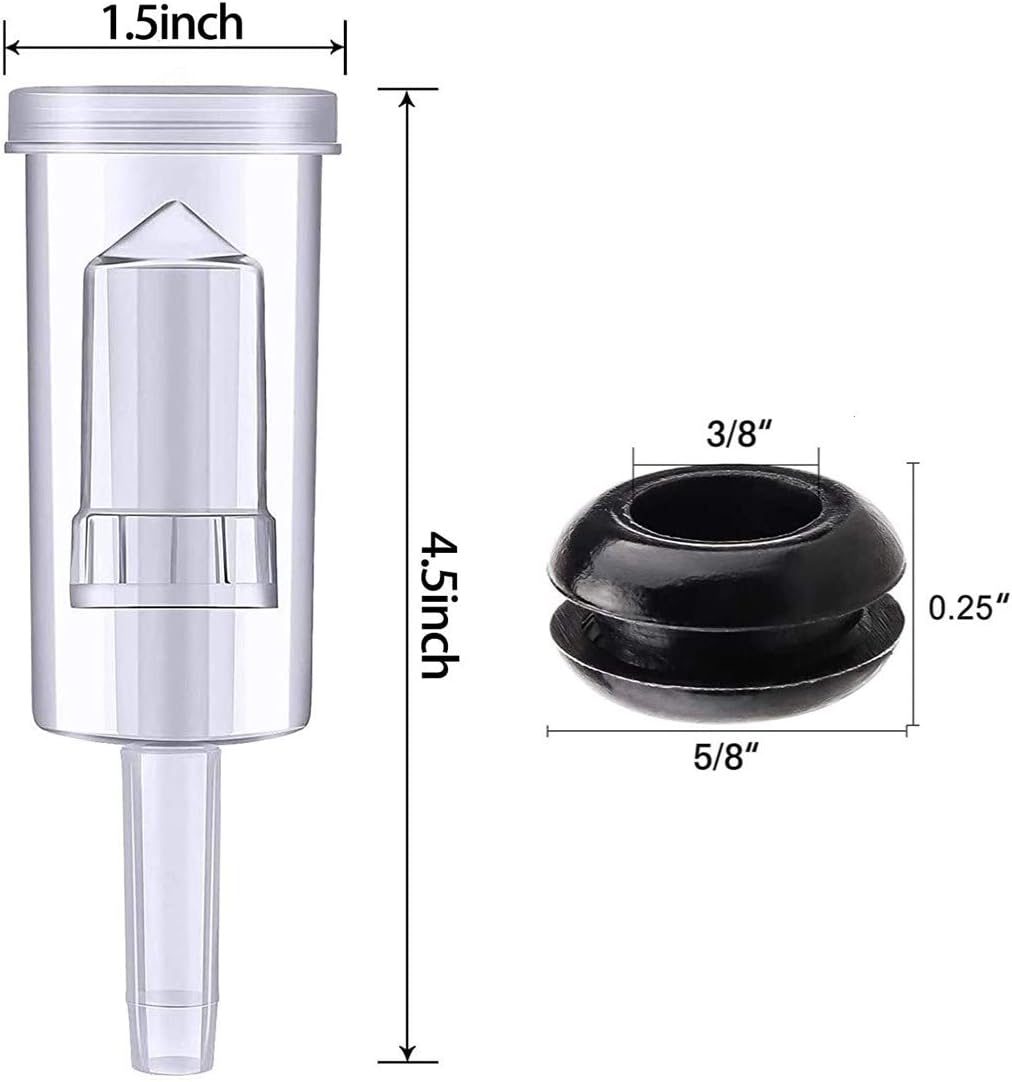 Airlock Set for Fermentation,12 Pieces Silicone Grommets and 6 Pieces Plastic Airlock for Preserving,Brewing, Beer