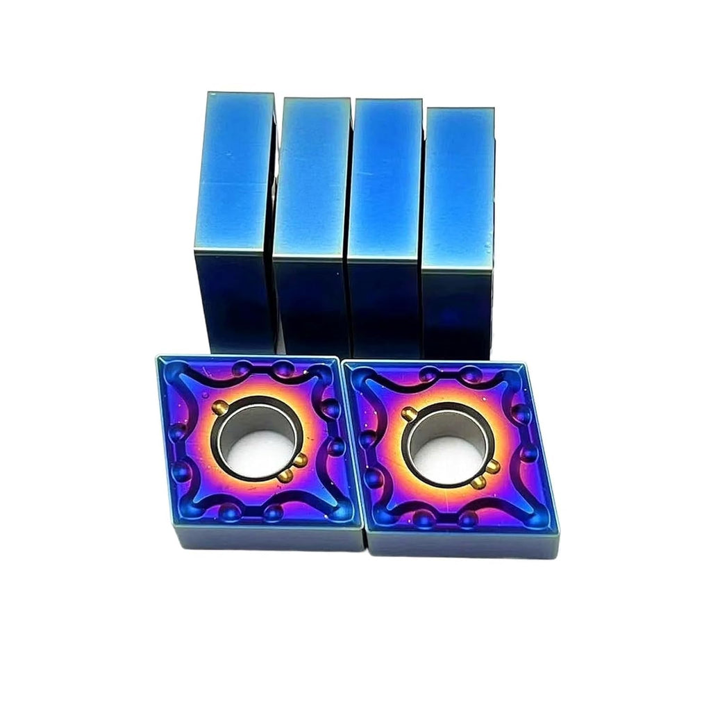 10pcs CNMG431-MA CNMG120404 Indexable Carbide External Turning Inserts for quenched Steel Stainless Steel cast Iron Nano Blue Coated High Hardness Inserts