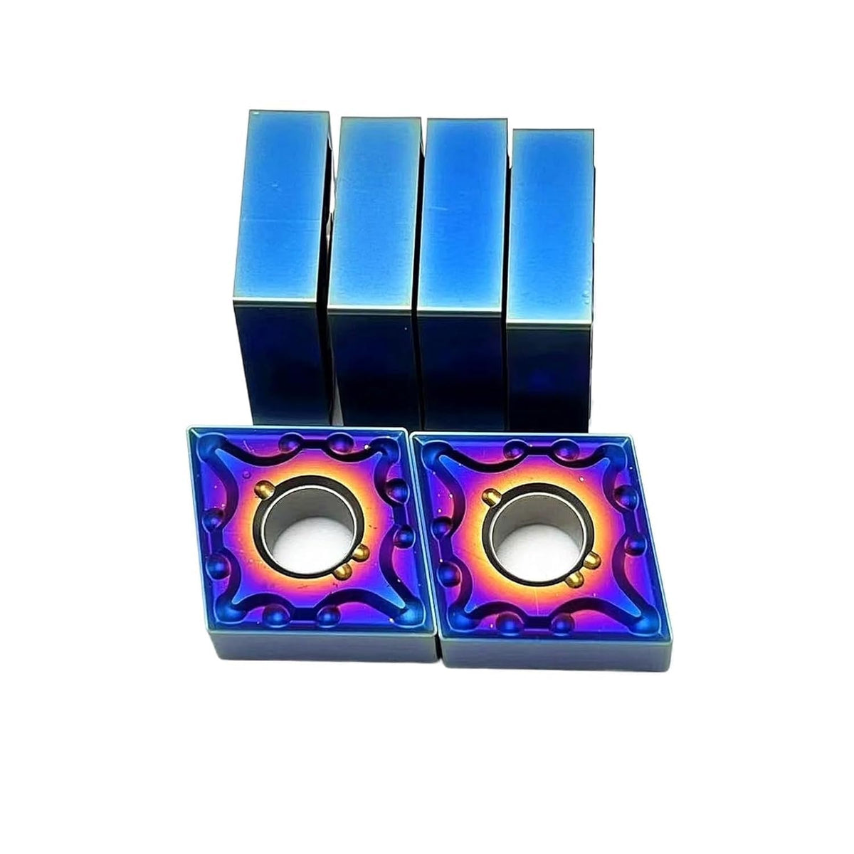 10pcs CNMG431-MA CNMG120404 Indexable Carbide External Turning Inserts for quenched Steel Stainless Steel cast Iron Nano Blue Coated High Hardness Inserts