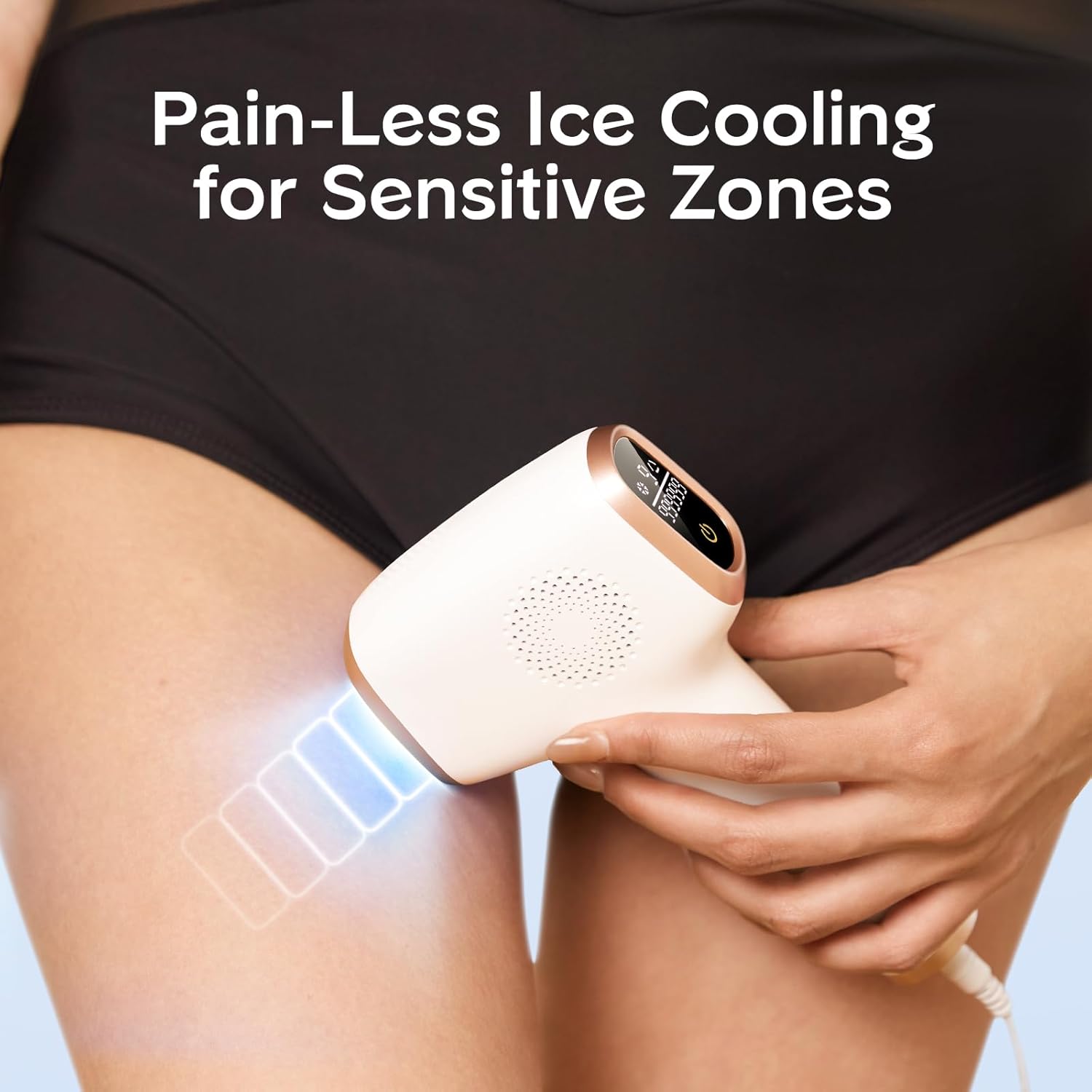 IPL Hair Removal with Ice Cooling Care Function for Women,Long-Lasting Results,999,999 Flashes Painless Hair Removal