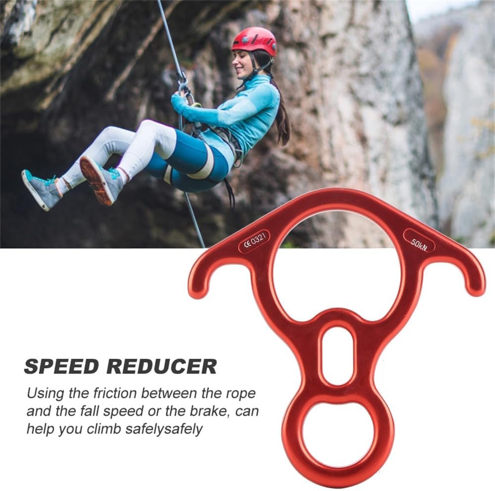 Rescue Figure 8 Descender – Heavy-Duty Rappel Device for Rock Climbing & Emergency Rescue, Friction-Controlled Ring