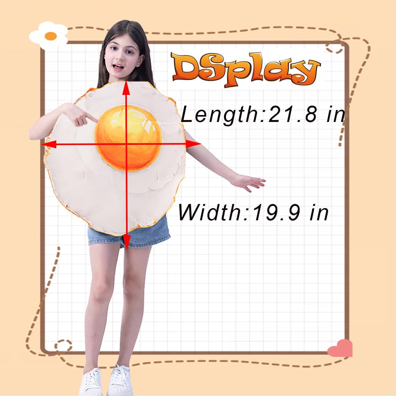 Unisex Kids Fried Egg Costumes