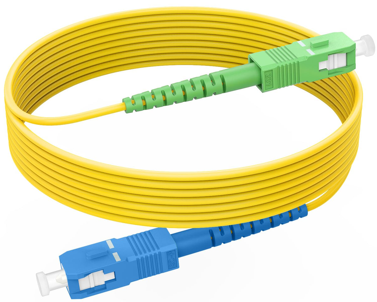 Single Mode SC/UPC to SCA Fiber Optic Internet Cable, 30ft/10m