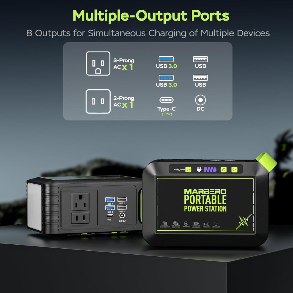 Solar Powered Generator 88Wh, 120W Surge with 25W Solar Panel Kit | Solar Generator with Panels Included Portable