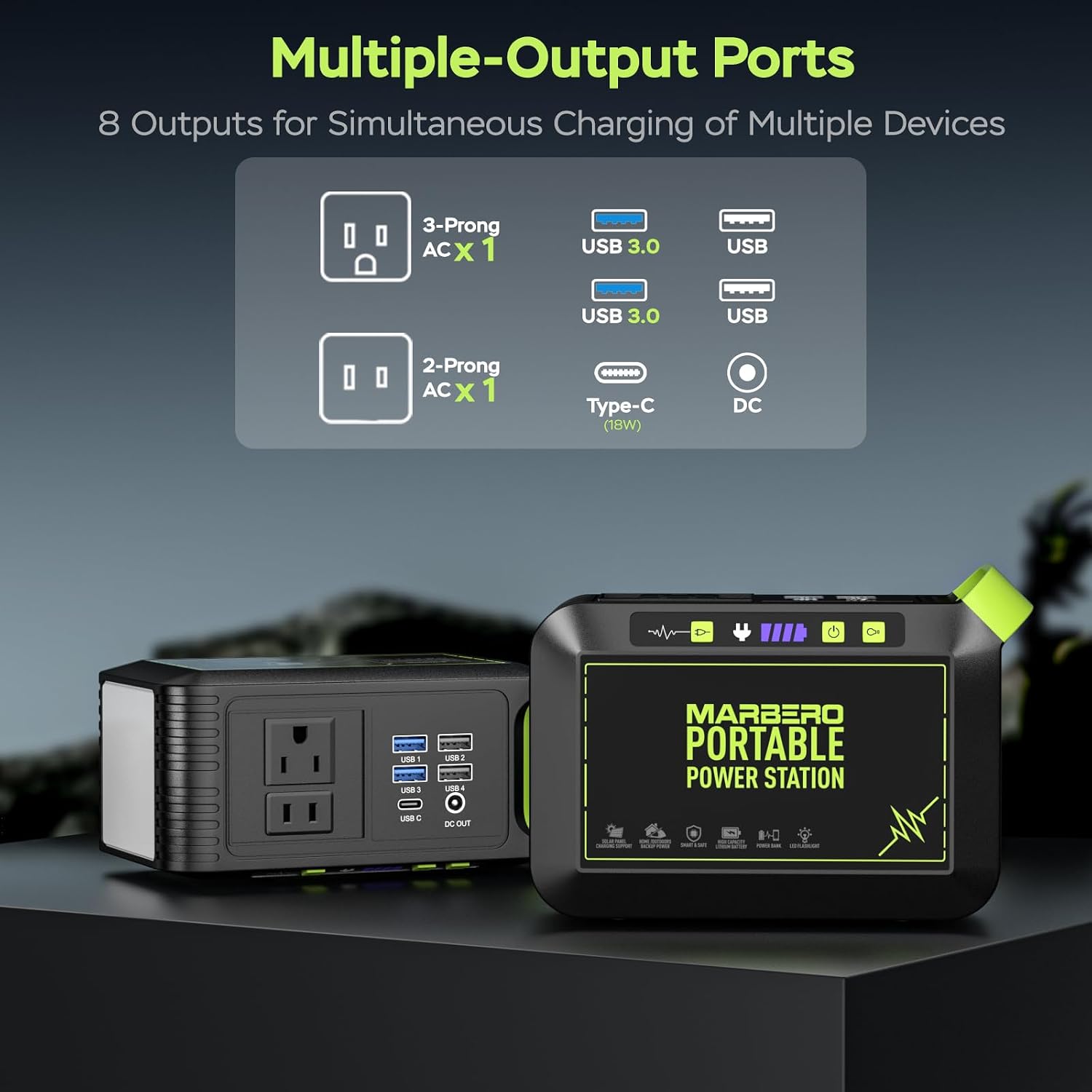 Solar Powered Generator 88Wh, 120W Surge with 25W Solar Panel Kit | Solar Generator with Panels Included Portable