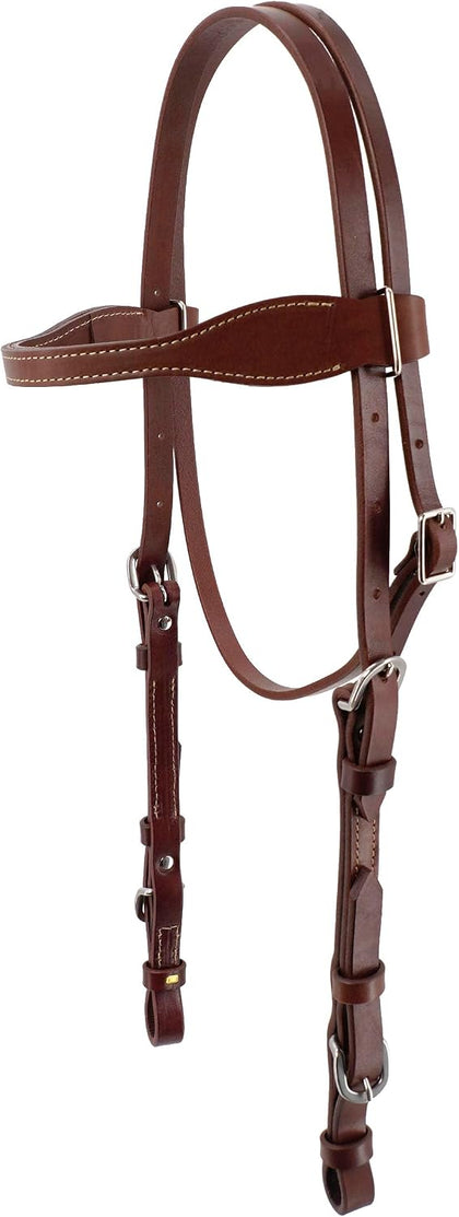 Premium Leather Western Horse Tack Headstall – Handcrafted for Ranch Work, Trail Riding & Training