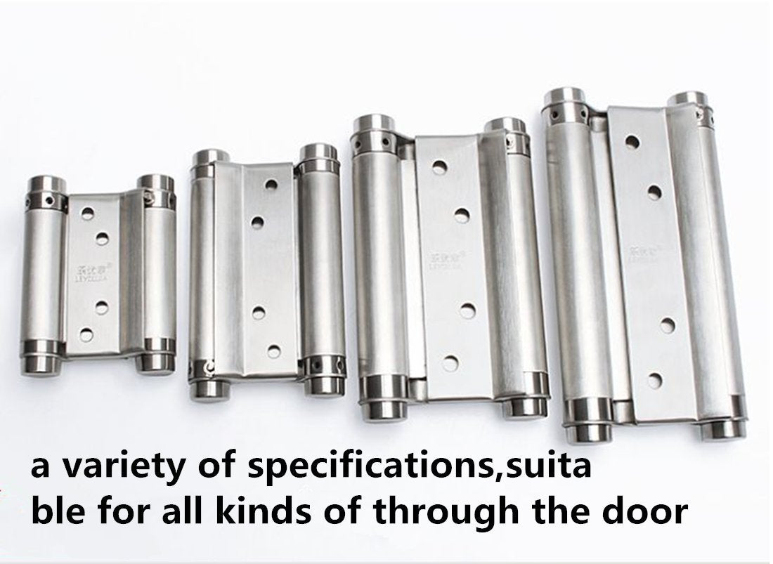 5 Inch 304 Stainless Steel Double Action Spring Hinges, 1 Pair
