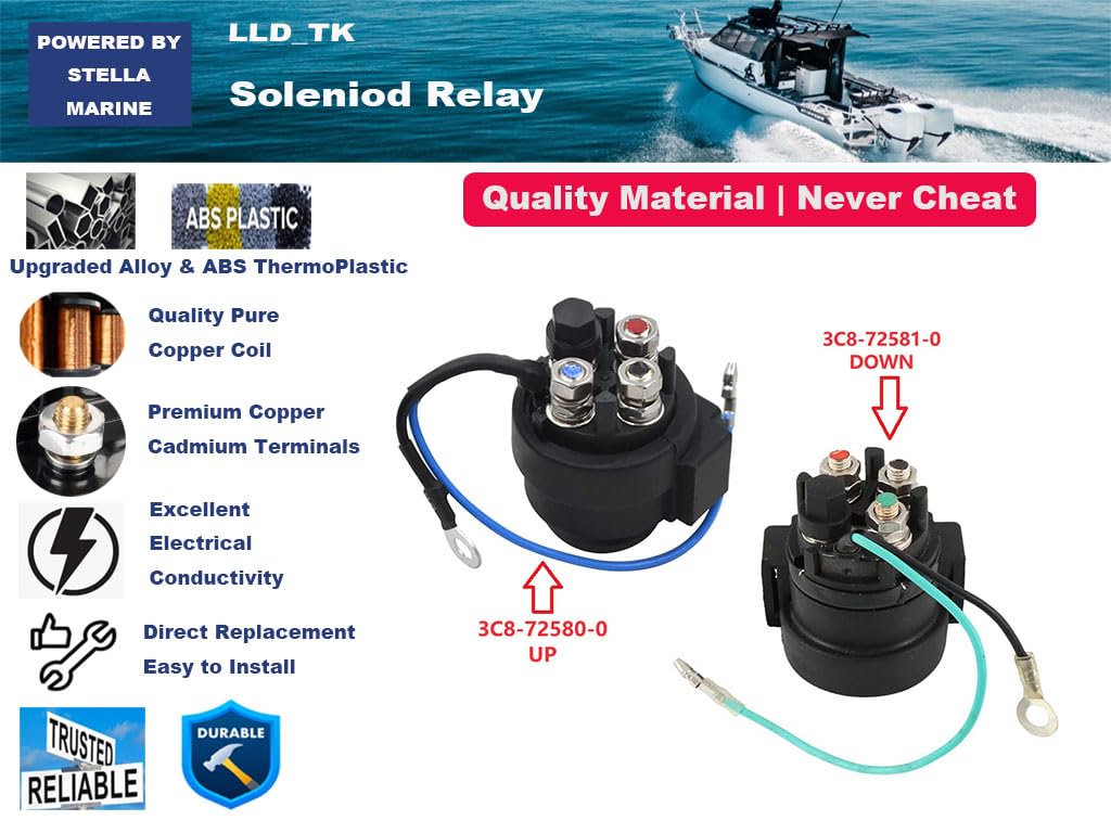 Trim Tilt Solenoid Relay 3C8-72581-0 3C8-72580-0 for Tohatsu Outboard