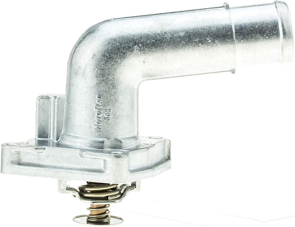 MotoRad 662-180 Thermostat Silver Engine Coolant Thermostat Housing Assembly Fits Nissan Murano 08–14 Maxima 09 Pathfinder 13–15 Altima 07–14 Quest 11–14 Infiniti QX60 14–20 21200JA10A
