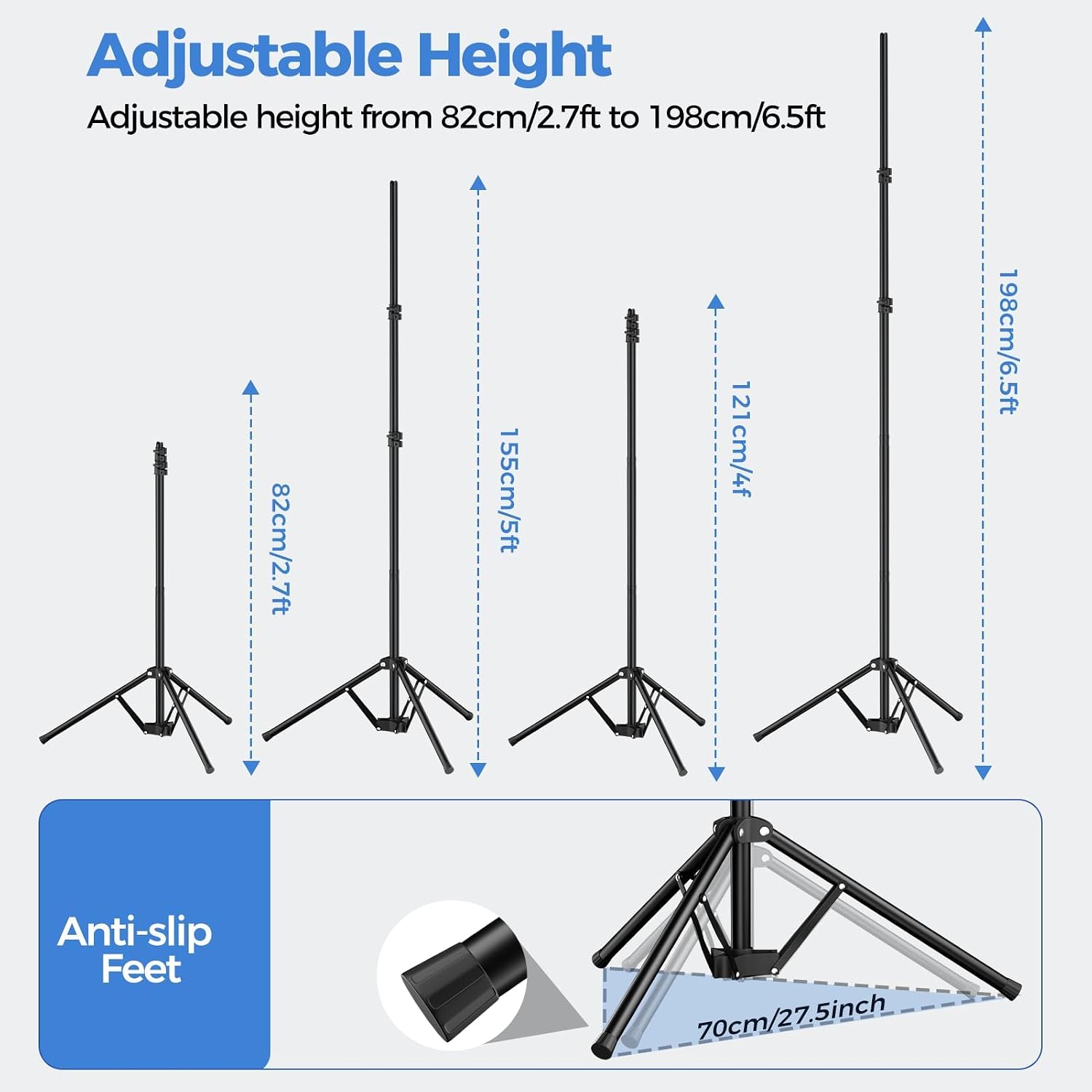 6.5x5ft 2in1 Black&White Photo Backdrop Stand Kit with T-Shape Stand | Reversible 2-in-1 backdrop, black and white