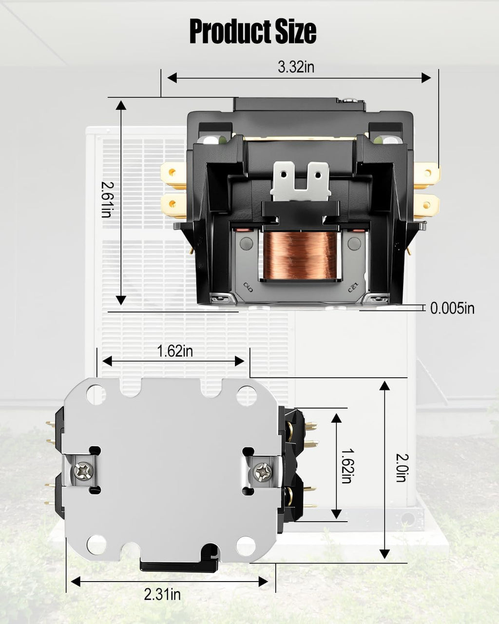 10F73 Contactor Fit for GE Lennox Replace 100438-04