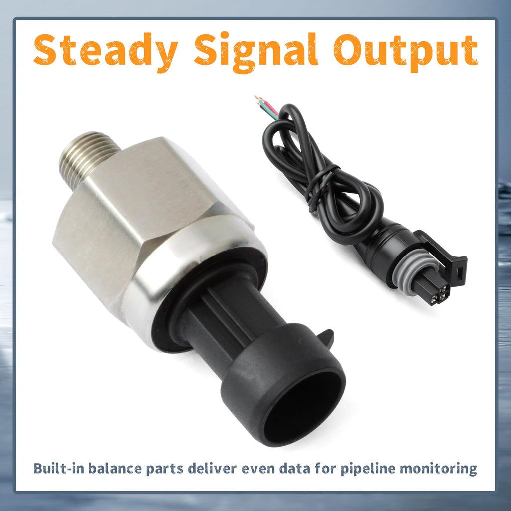 Erchon 1600PSI Pressure Transducer Sensor with Connector Harness