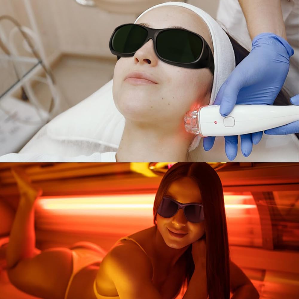 2PC Red Light Therapy Laser Safety Glasses, 200-2000nm