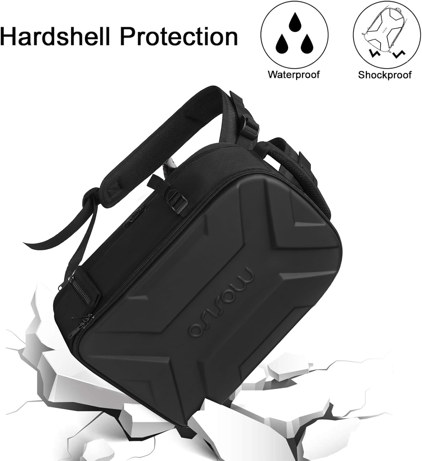 Camera Backpack, Photography Camera Bag Waterproof Hardshell Case | DSLR/SLR/Mirrorless Geometric Camera Bag with