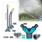 Drip Irrigation System, 100Ft 5/16 Inch Hose, 30 Adjustable Copper Nozzles, Automatic Atomizing Watering Kit for