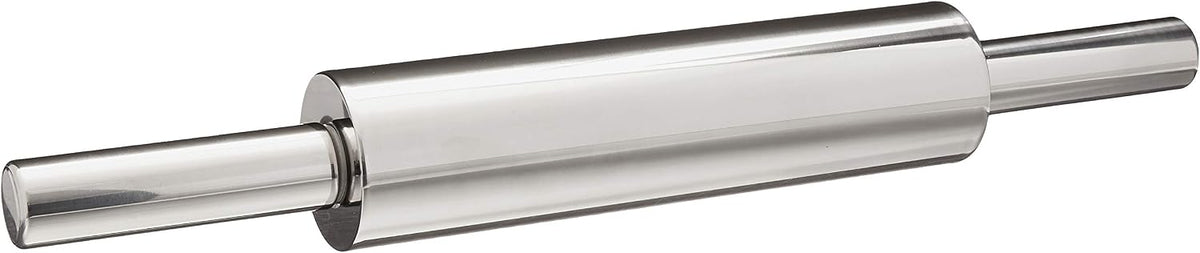 Stainless Steel Rolling Pin With Handles, 18" x 2.6" x 2.8" Roller