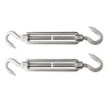 M6 Super Heavy Duty Stainless Steel 316 Hook to Hook Turnbuckle, 2 Pieces (2PC Hook to Hook Turnbuckle)
