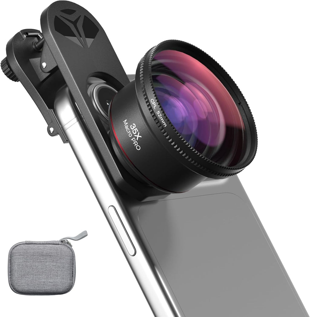 35X Macro Lens Kit for Smartphone with CPL Filter, HD Magnifier Photography Lens with Universal Lens Clip, Phone