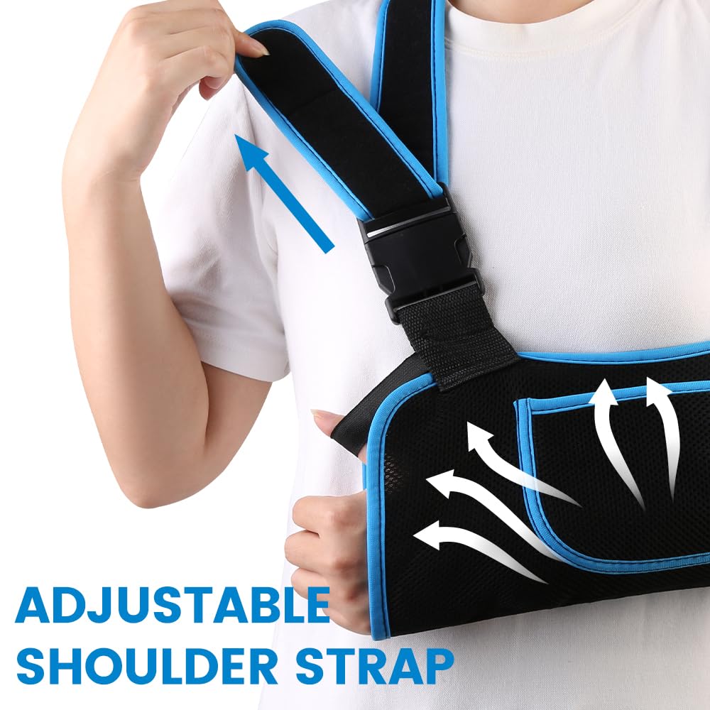 Arm Sling Shoulder Immobilizer for Men & Women, Rotator Cuff Support Brace