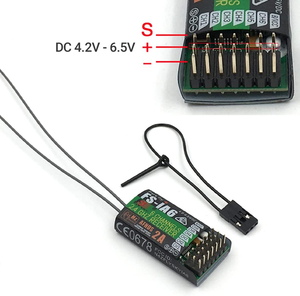 Flysky FS-i6 RC Transmitter and Receiver FS-iA6 6CH for RC Fixed Wing | 6 Channels 2.4GHz AFHDS2A Radio Control