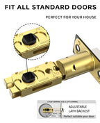 1 Pack Matte Black Passage Interior Door Handles