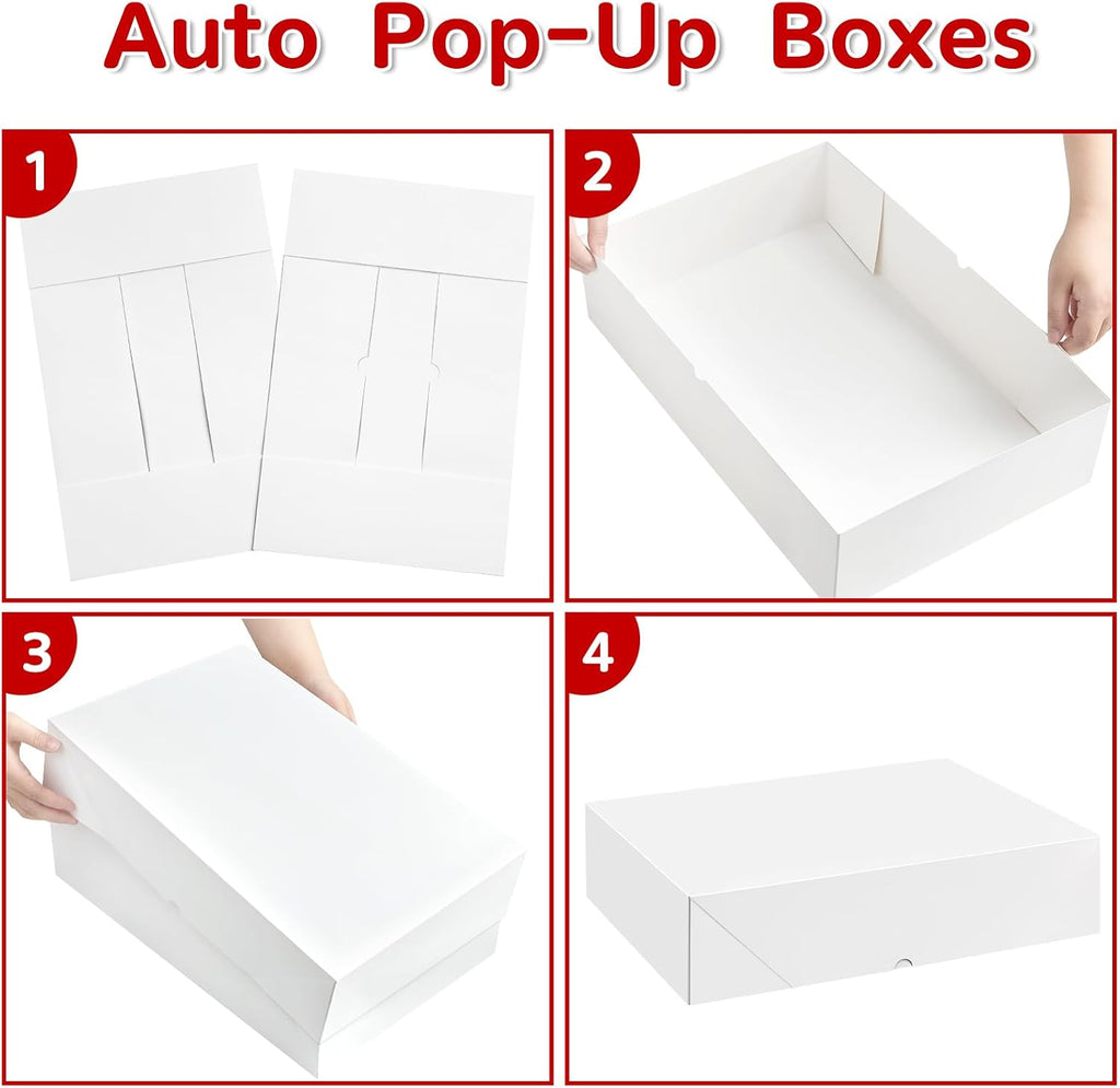 10 Pack (5 Medium 14", 5 Large 17") Gift Boxes with Lids