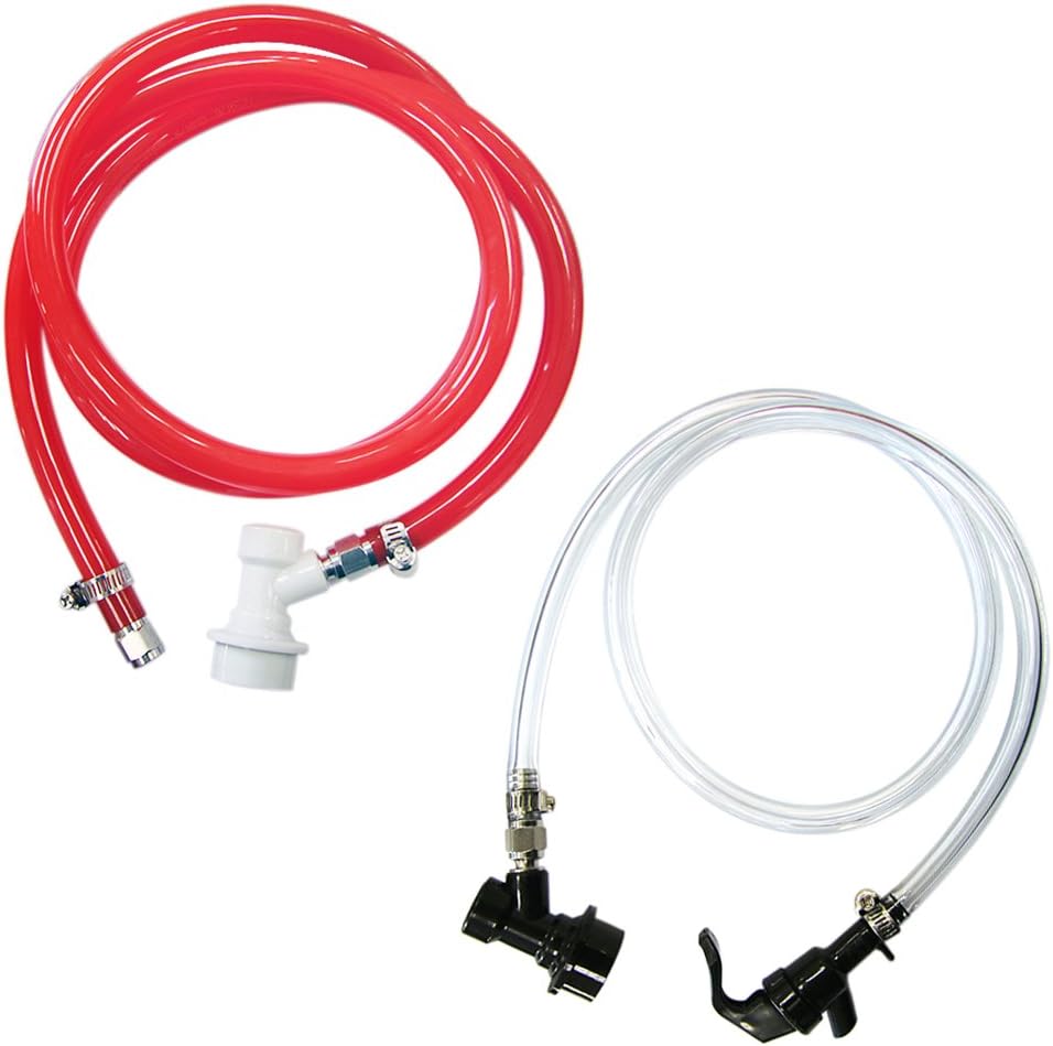 3/16" ball lock beer line assembly & 5/16" ball lock gas line assembly for beer making
