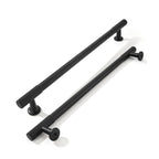 8 Inch Hole Center 2 Pack Matte Black Heavy Duty Solid Cabinet Pulls, Kitchen Drawer Handles