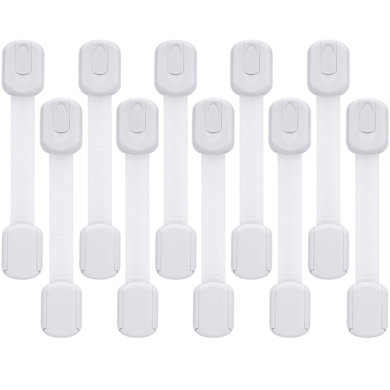 Child Safety Cabinet Locks - (10 Pack) Baby Proofing Latches to Drawer Door Fridge Oven Toilet Seat Kitchen Cupboard