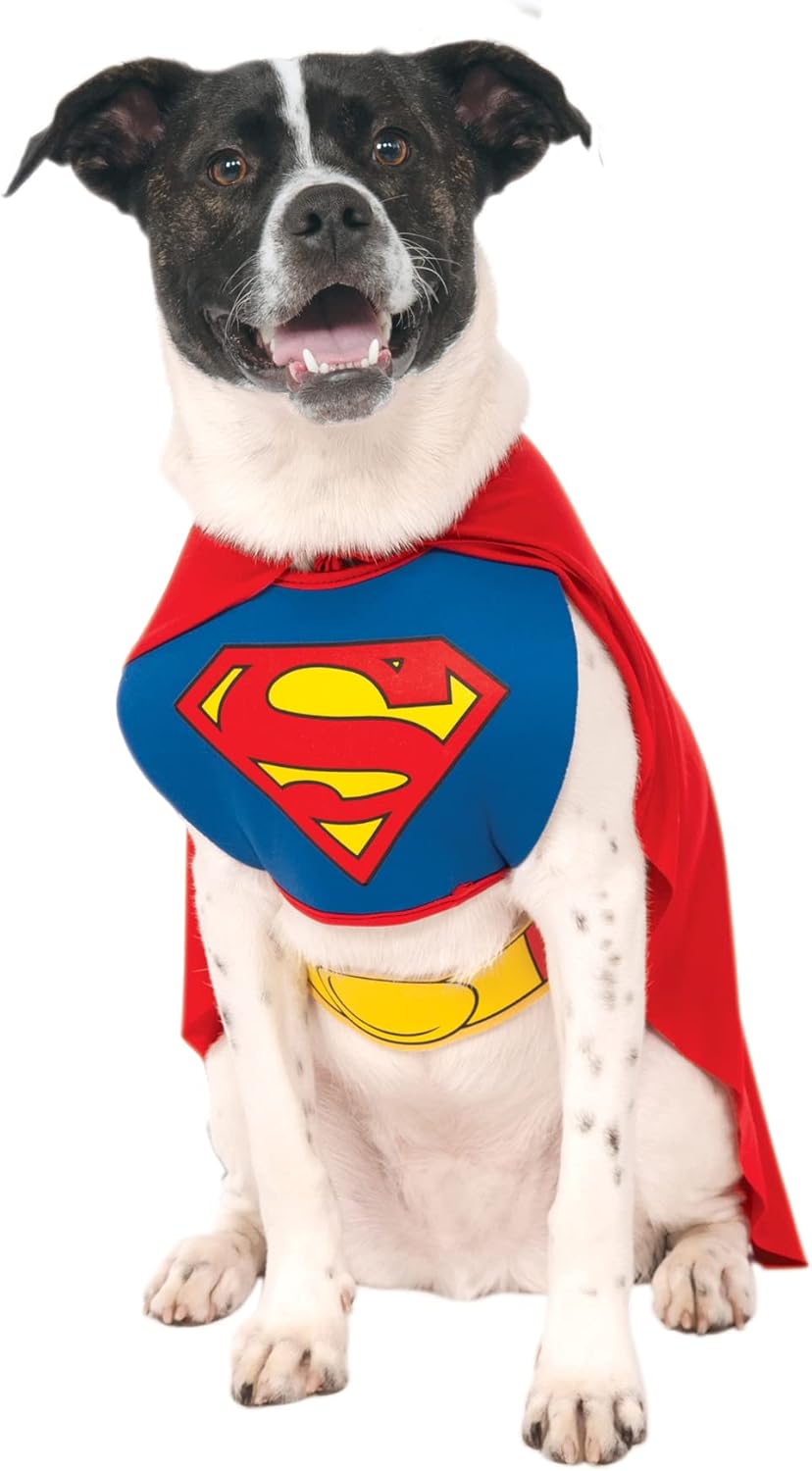 DC Comics Superheroes: Superman Pet Costume for For Dogs or Cats by Rubies, Large
