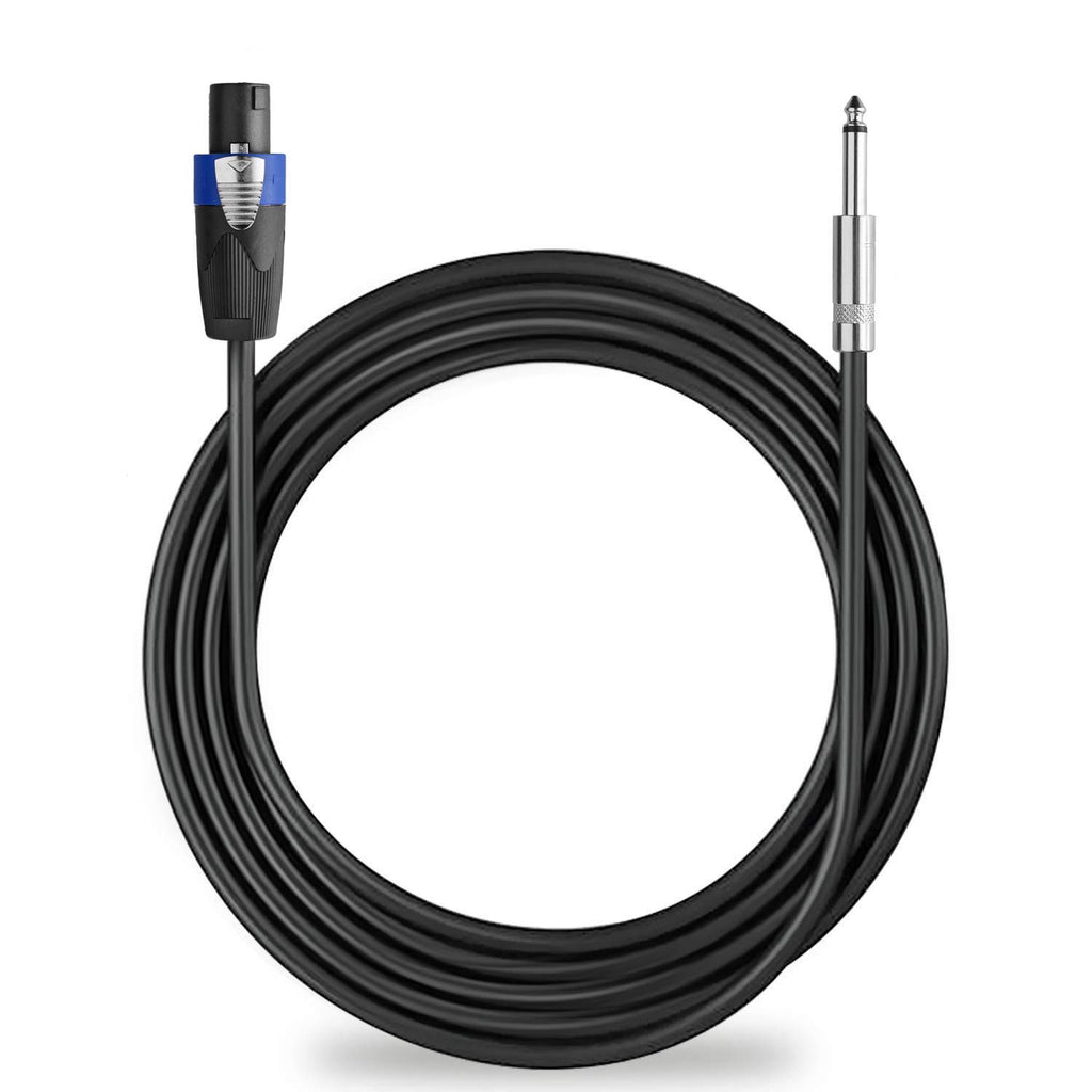 Pro 25ft 12 Gauge Speakon to 1/4 Male Audio Speaker Cable, Single