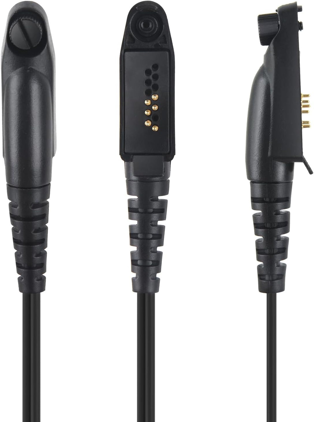 Tactical Throat Mics with PTT Earpiece Headset Throat Microphones Neck Mic for Radio Motorola GP328PLUS EX500 EX600