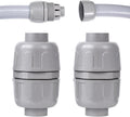 (2 Pcs) NPT 3/4 Double Conduit Liquid-Tight Connector Straight