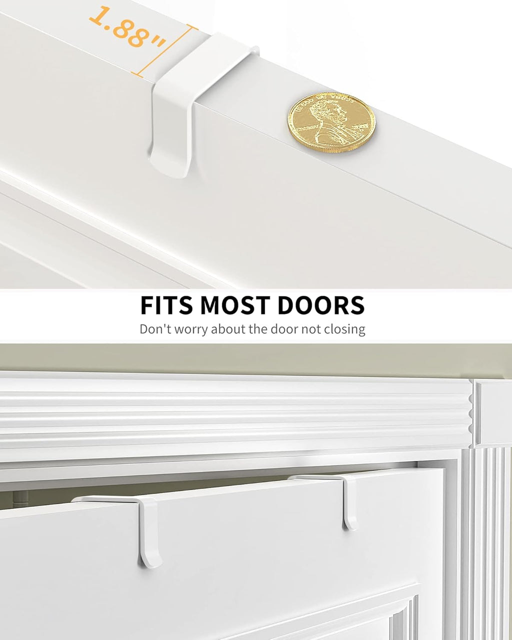 White 9-Tier Over The Door Pantry Organizer, Pantry Organization And Storage, Metal Hanging Spice Rack Shelves Door
