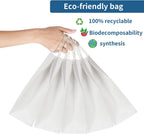50 PCS White Paper Bags with Handles Bulk, 8x4.25x10.5 Inches,Medium-sized White Gift Bags with Handles for Party