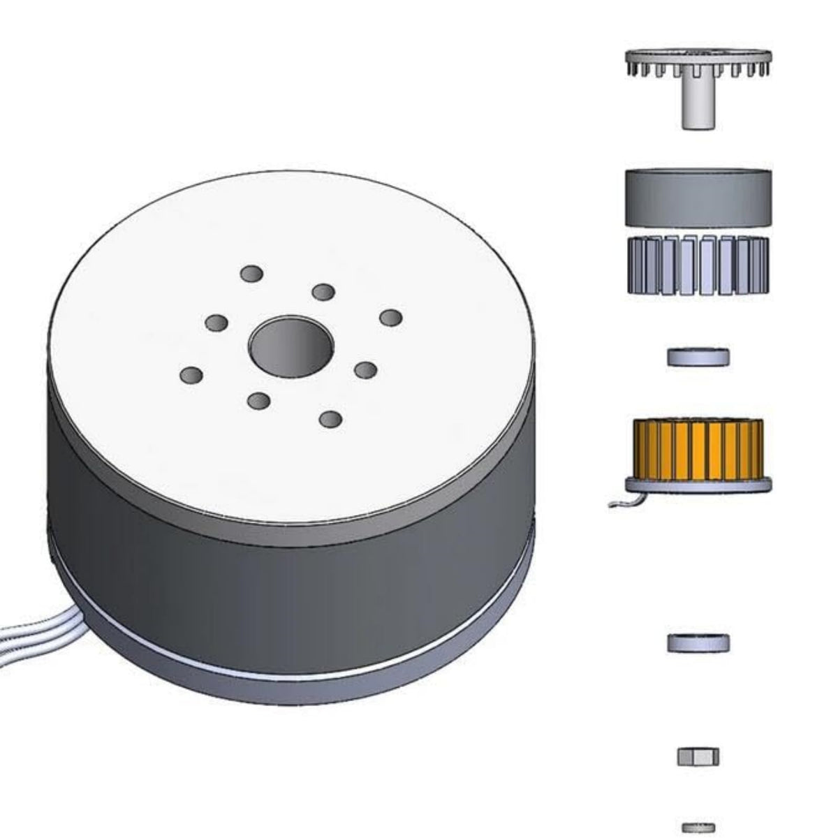 4015 BLDC Gimbal Motor with AS5600 Encoder, Hollow Shaft Outrunner, 12-36V
