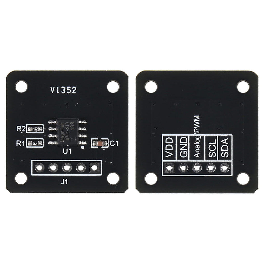 UMLIFE 3PCS MT6701 Magnetic Encoder Magnetic Induction Angle Measurement Sensor Module 14bit High Precision Replacement AS5600