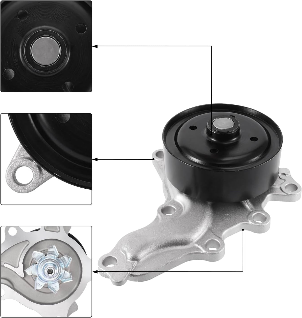 AULINK Fits 1312448 Water Pump 2.5 2.7L For Toyota Camry 2010-17,RAV4 09-20
