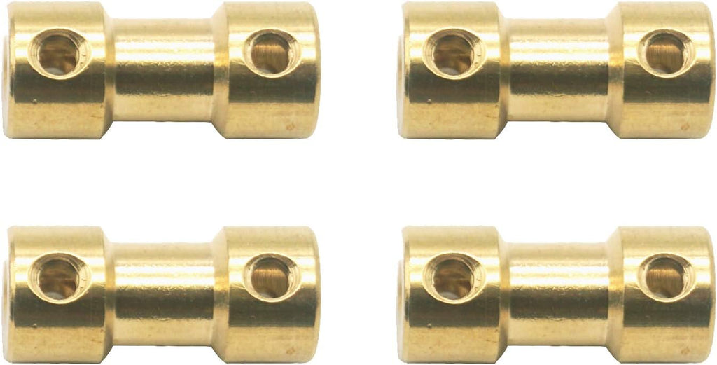 6Pack Vgoohobby Brass Motor Shaft Coupling Coupler Connector Sleeve Joint Adapter for RC DIY Airplane Boat Robot (2mm to 2mm)