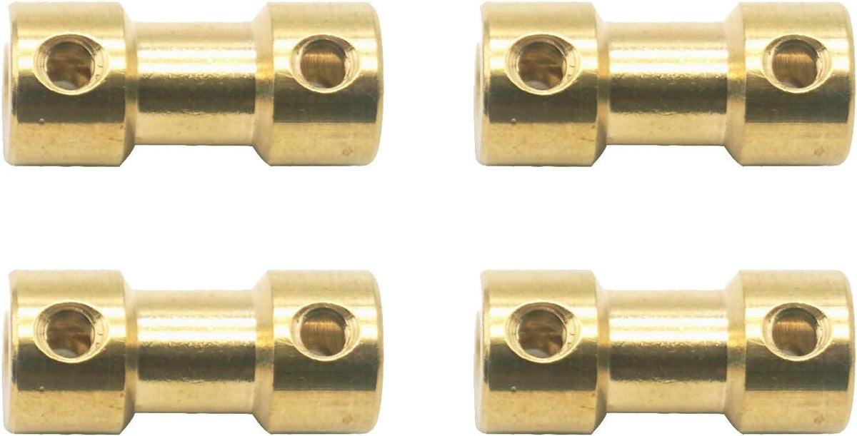6Pack Vgoohobby Brass Motor Shaft Coupling Coupler Connector Sleeve Joint Adapter for RC DIY Airplane Boat Robot (2mm to 2mm)