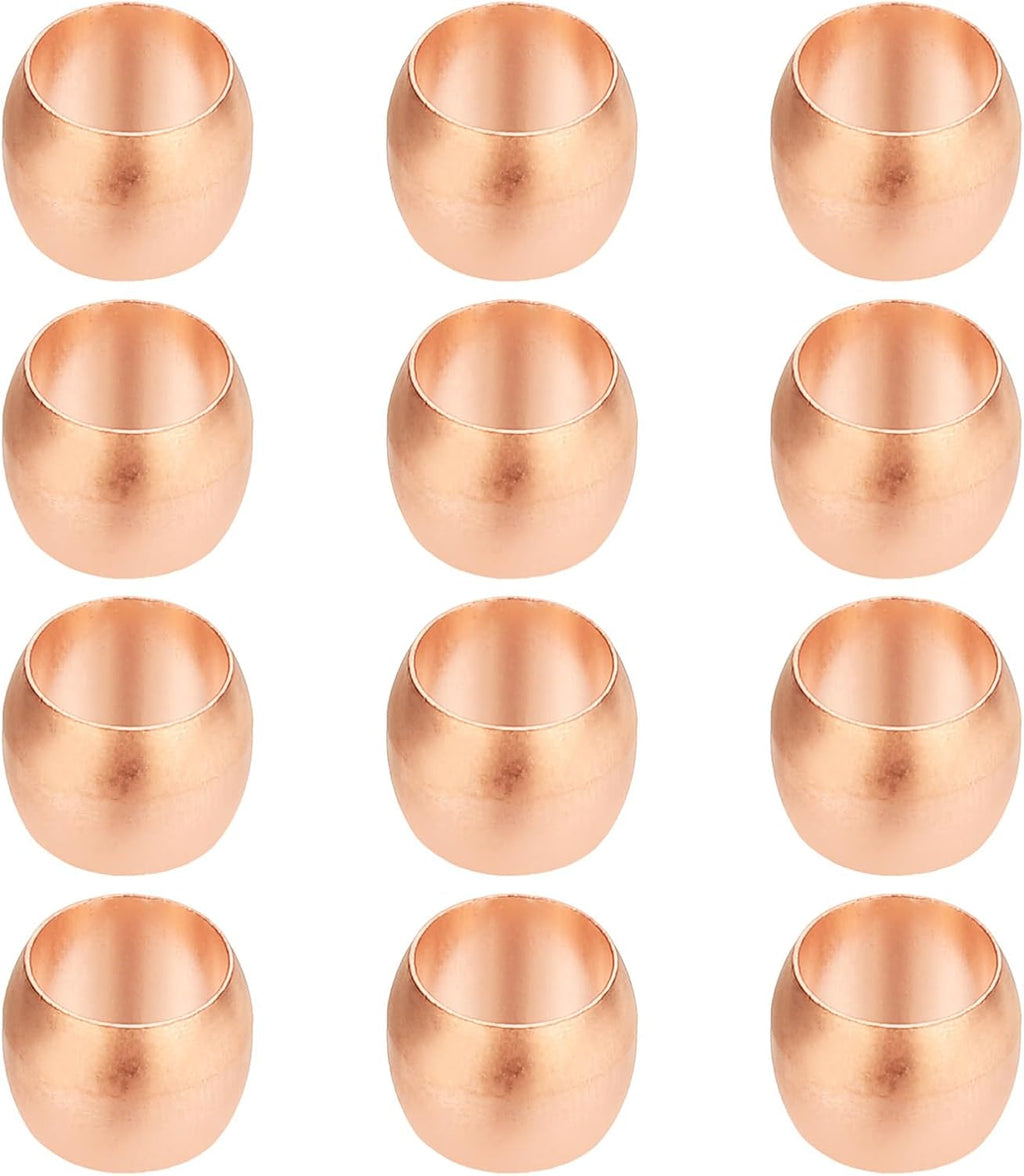 6mm Tube OD Compression Sleeves Ferrules, 12pcs Copper Ferrule Fitting Compression Fitting Assortment Kit for Air