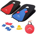Himal Portable Cornhole Board Set, Foldable 3 x 2 Ft | 8 Toss Bags, Carrying Case, Outdoor Lawn Toss Boards
