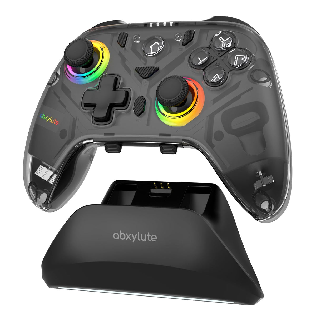 C8 PC Controller - Wireless Bluetooth Gamepad - Hall Effect Joystick RGB Backlit - 1000Hz Polling Rate -Dual Vibrate