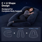 U Shape Pregnancy Pillow - Full Body Maternity Pillow for Sleeping