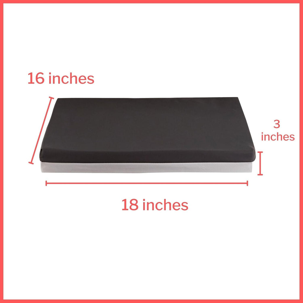 Seat Cushion for Wheelchairs and Office, 18 x 16 x 3 in, 1 ct